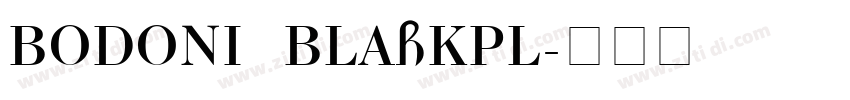 BODONI BLACKPL字体转换
